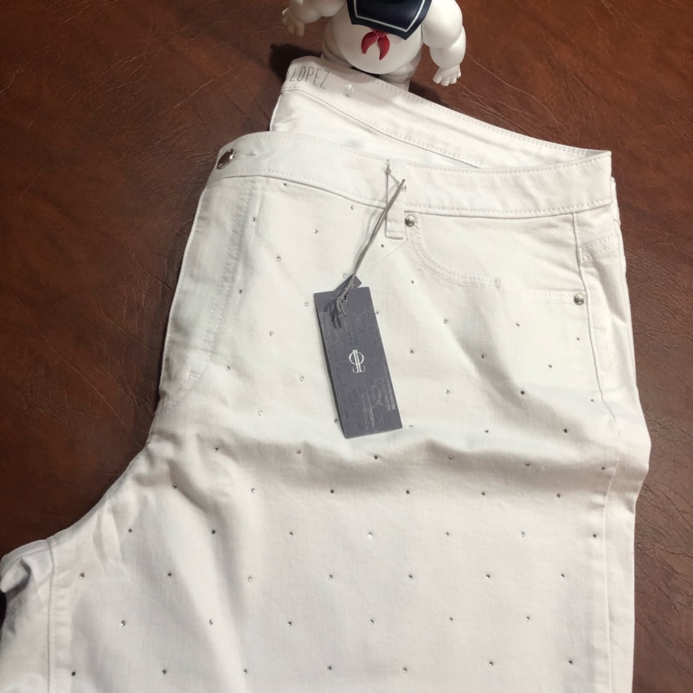 Jennifer Lopez Rhinestone Shorts NWT 24W